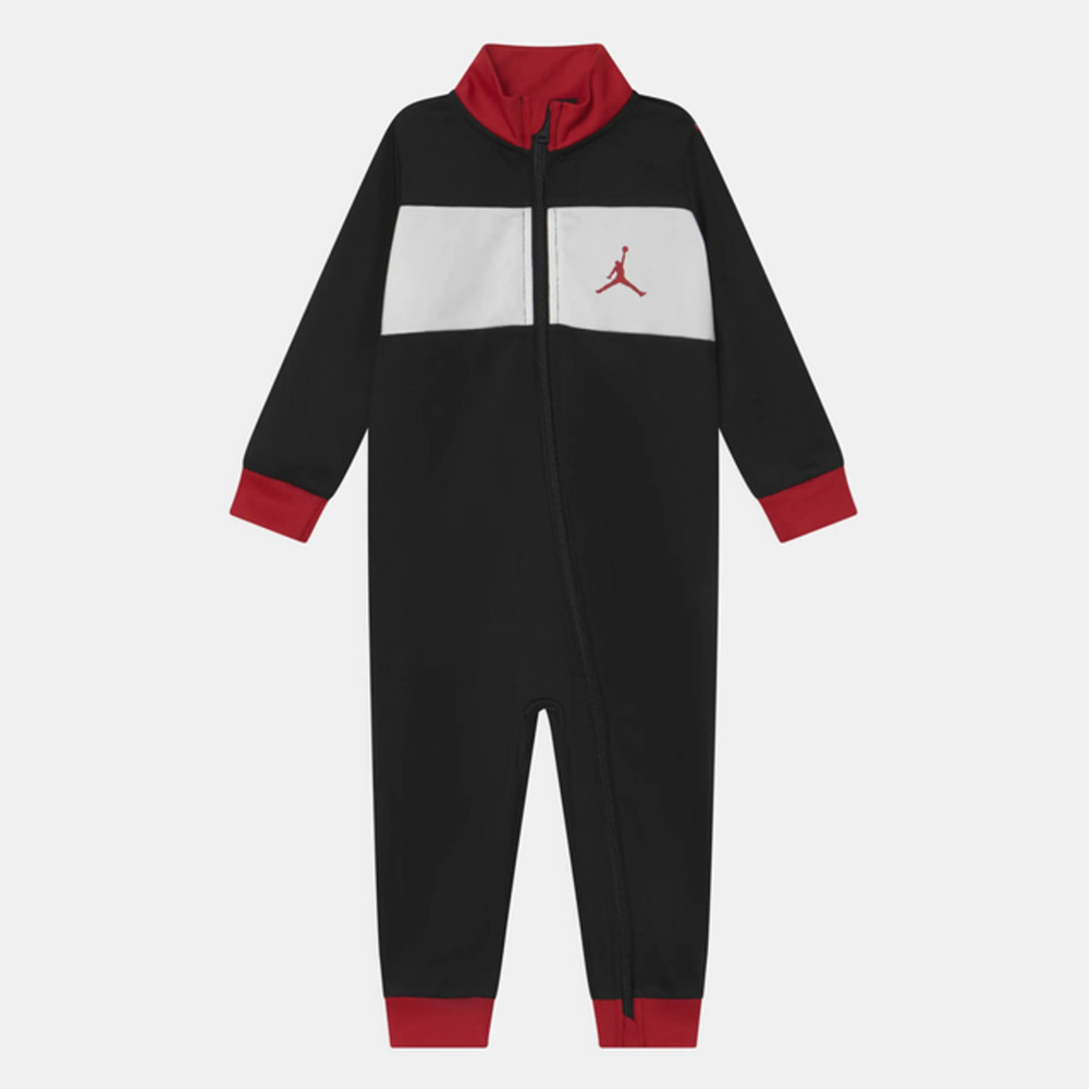 Nike AirJordan Jumpman Classics Tricot Coverall Baby Romper Black Red 6-9M